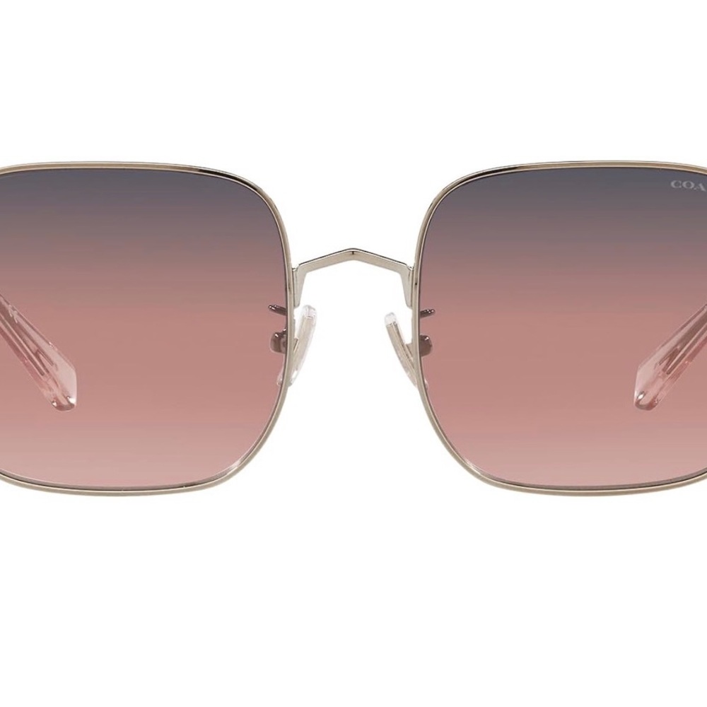 Coach Pink Gradient Sunglasses with Silver Frame